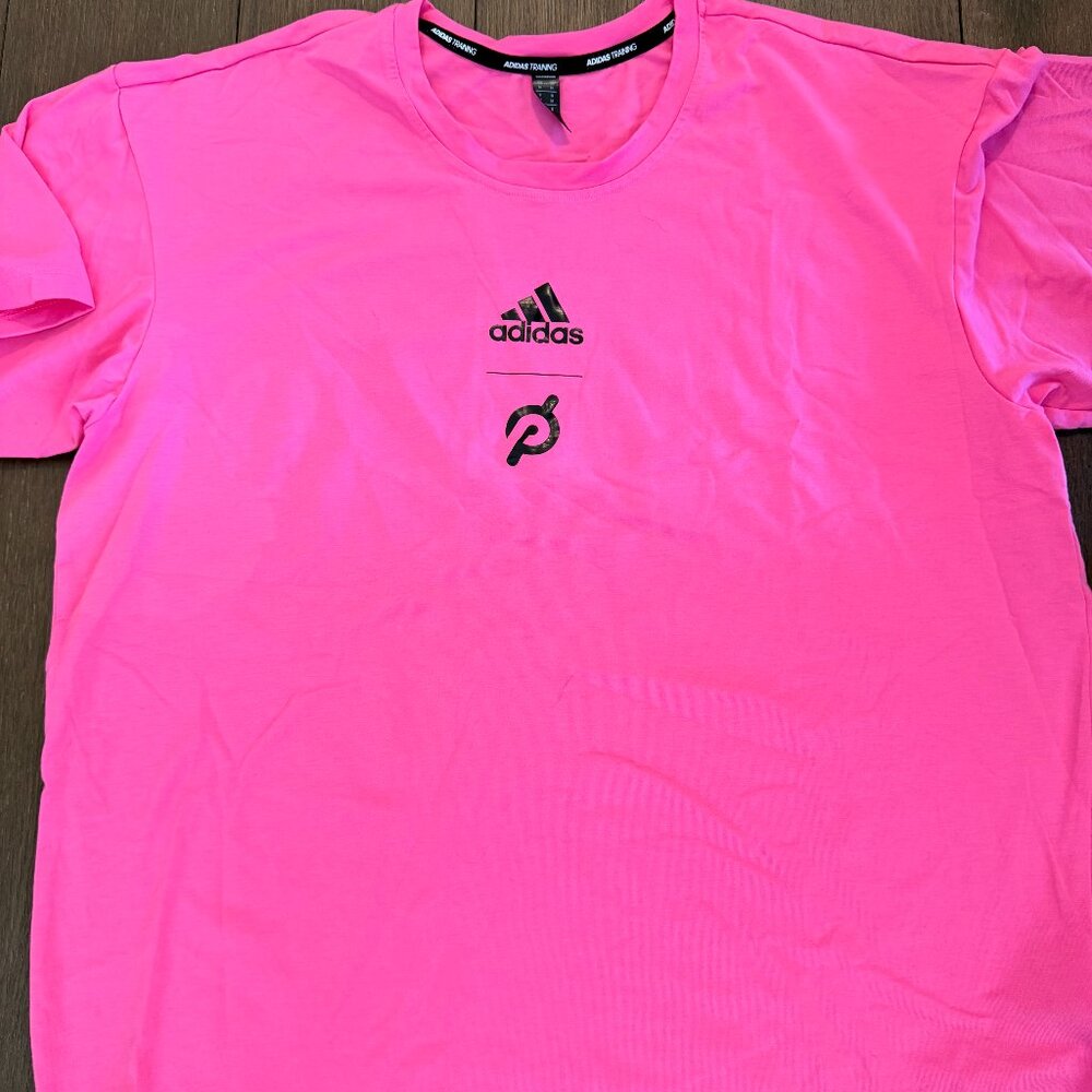 Men's Adidas x Peloton Tee - Size Medium- Pink